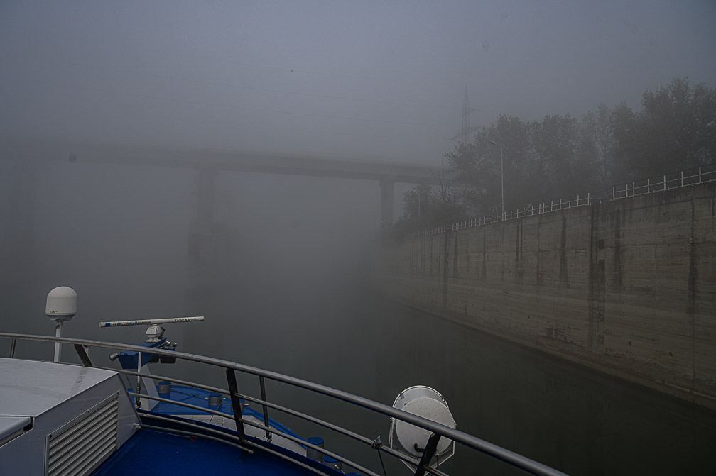 Going into the first lock 1350